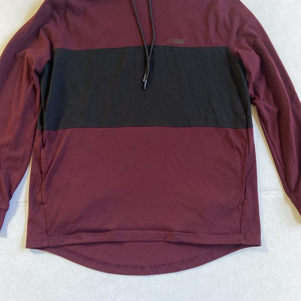 Men's American Eagle Maroon pullover  long sleeve hoodie tee sz medium EUC - Picture 2 of 6